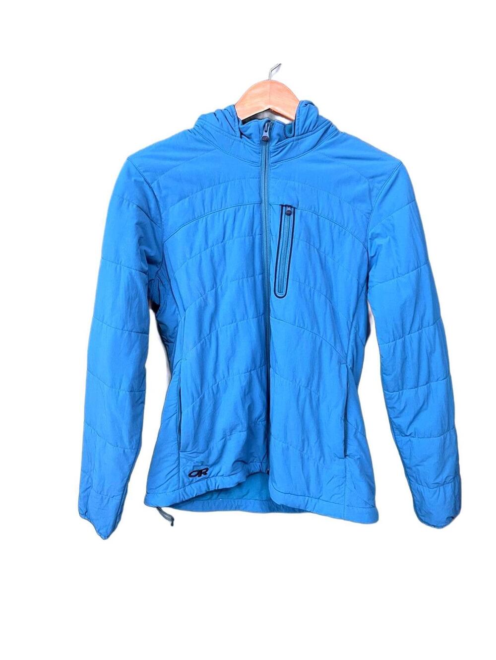 Outdoor Research Blue Quilted Winter Ferrosi Hoody Gorpcore Puffer Jacket Size M